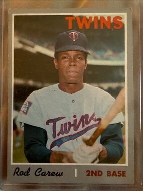 Minnesota Twins Rod Carew Vintage Baseball Card - White/Blue/Navy